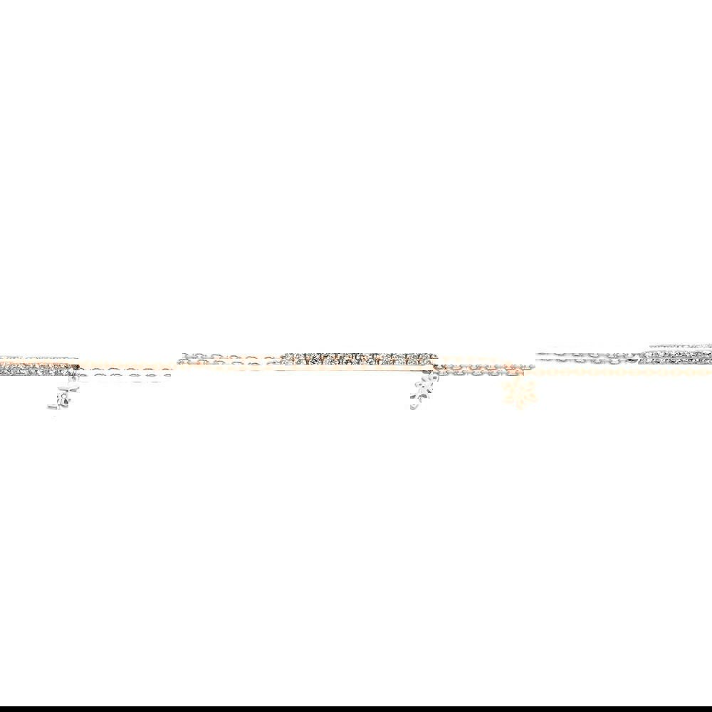 Illuminess™  14K Rose Gold Diamond Bar Bracelet