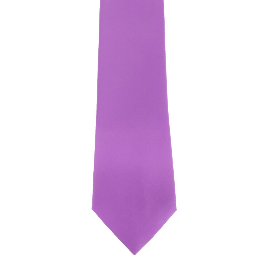 Premier Mens Plain Satin Tie (Narrow Blade) (Pack of 2) - Lilac