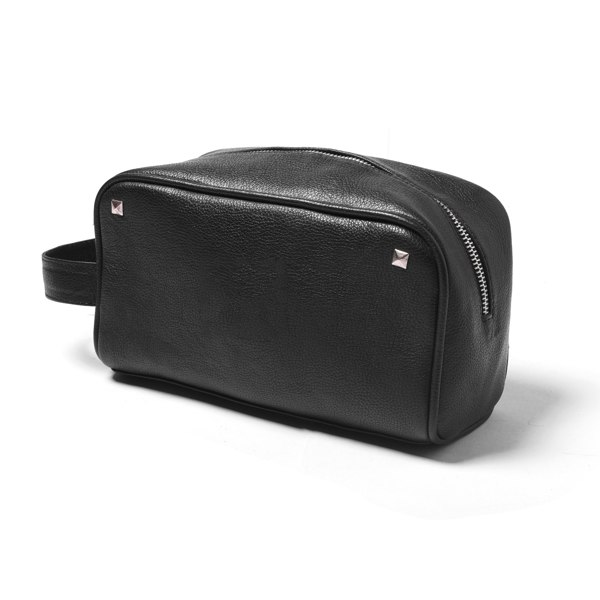 Leather Dopp Kit - Black - DÖTCH CLUB