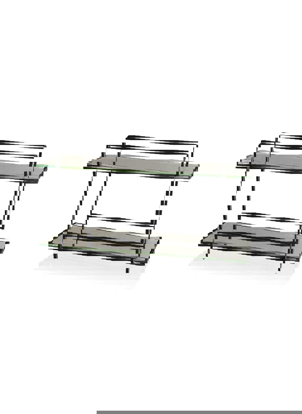Rozi Mirrored Black Cosmetic Organiser
