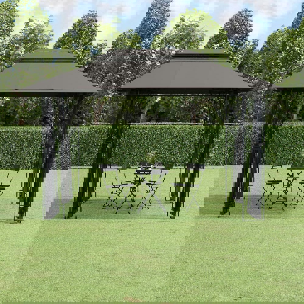 Berkfield Gazebo with Sidewalls Anthracite 400x300x270 cm Steel
