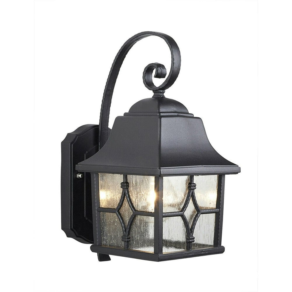 Outdoor IP44 Wall Light Sconce Black LED E27 60W Bulb Outside External d01575 Loops