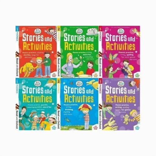 Biff Chip And Kipper - Phonics Stories And Activities Pack - 6 Books Collection