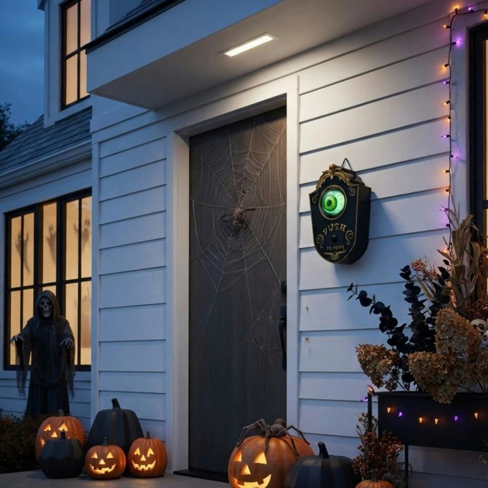 Garden Greatness Spooky Animated Lit Eyeball Doorbell