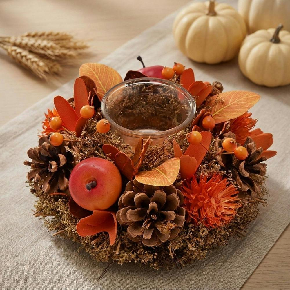 Garden Greatness Natural Autumnal Candle Holder