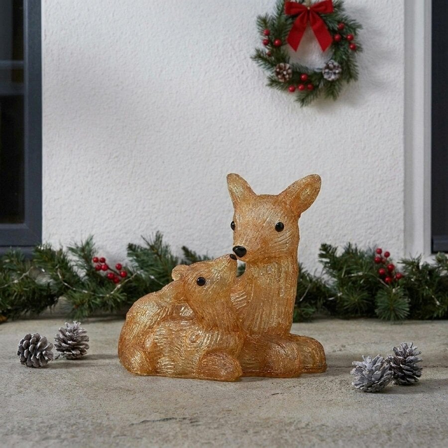 Garden Greatness Ice Doe and Fawn LED Decoration