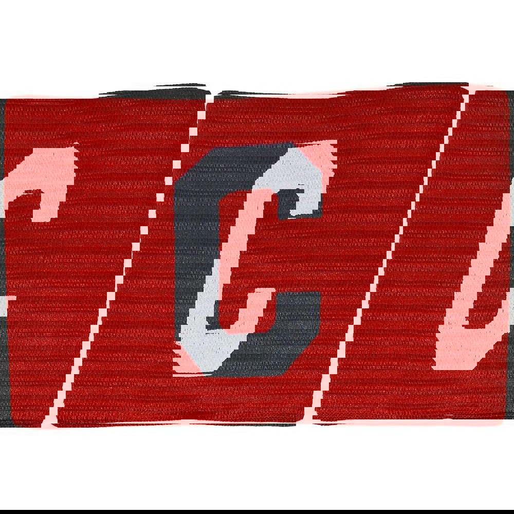 Junior Captains Armband - RED - Football Rugby Sports Arm Bands Big C