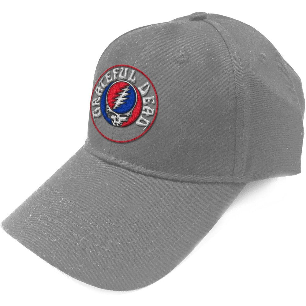 Grateful Dead Unisex Adult Steal Your Face Logo Baseball Cap - Grey
