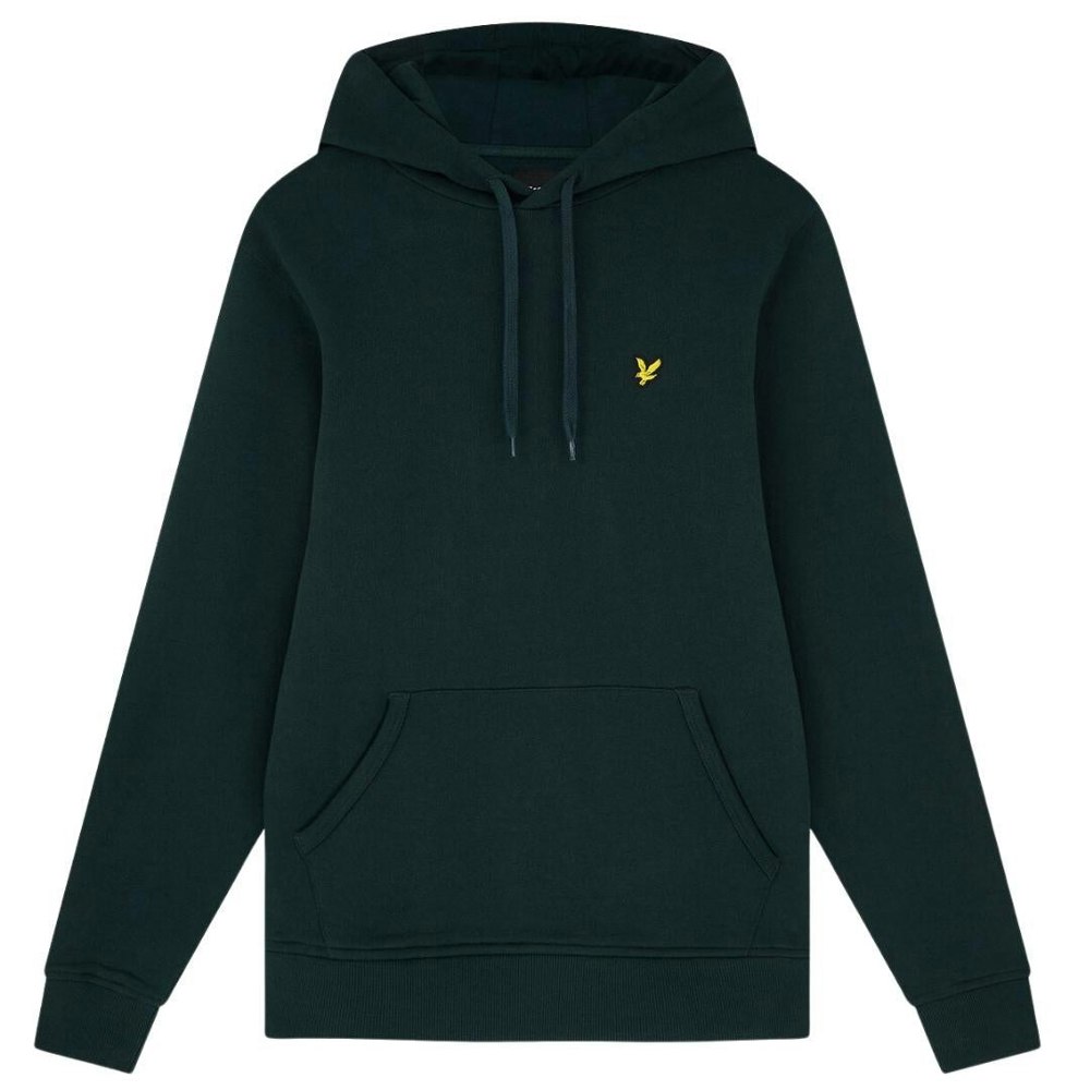 Lyle & Scott Branded Pull-over Hoodie - Dark Green