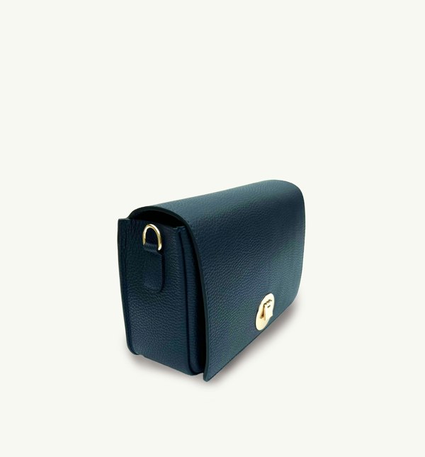 Apatchy London The Newbury Maxi Leather Bag - Navy