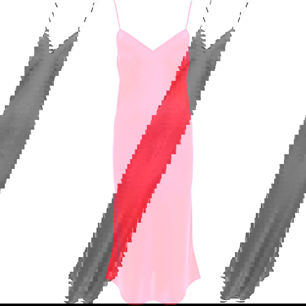 Eres Womens Colorama Ivresse Silk Satin Long Slip Dress In Pink