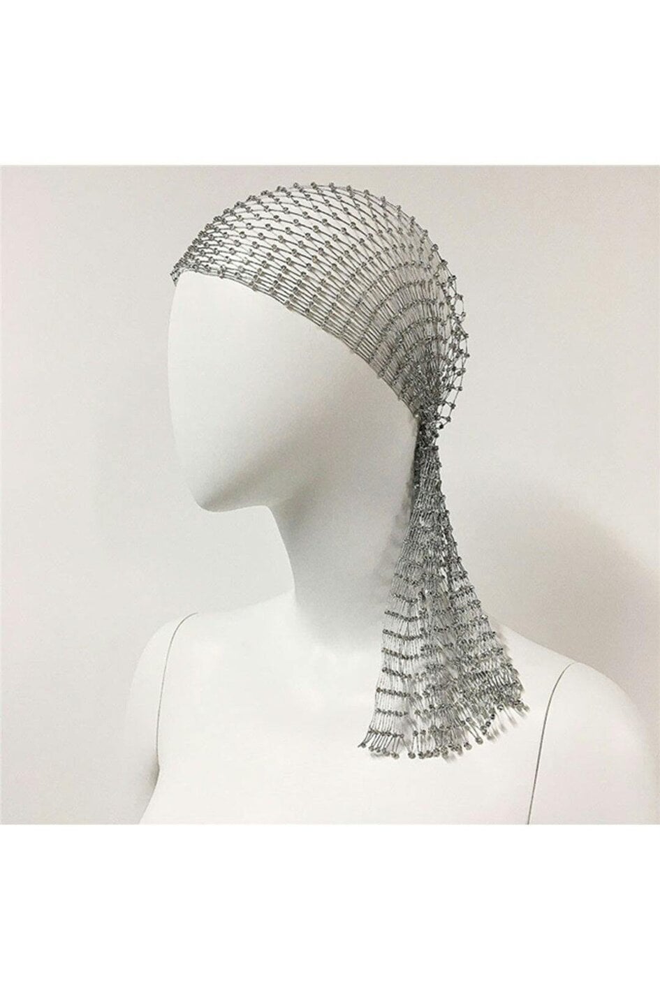 SVNX Vintage Rhinestone Net Headwear