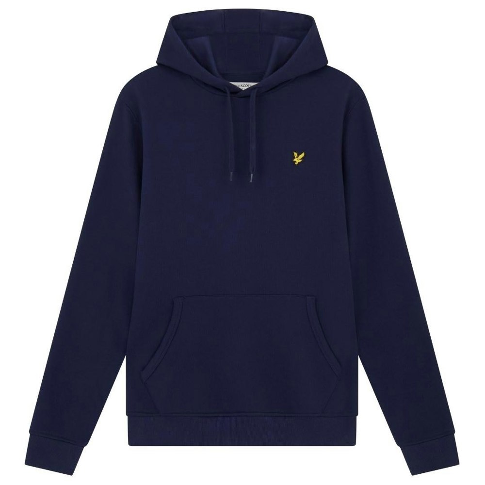 Lyle & Scott Branded Pull-over Hoodie - Navy Blue