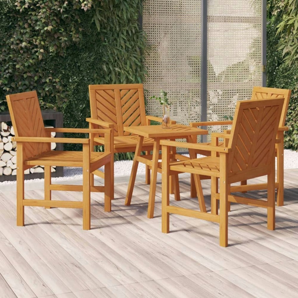 Berkfield Garden Dining Chairs 4 pcs Solid Wood Acacia