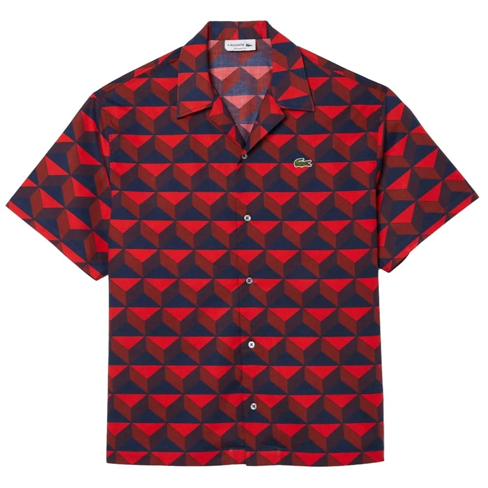 Lacoste Mens Printed Relaxed Fit Shirt - Multicoloured