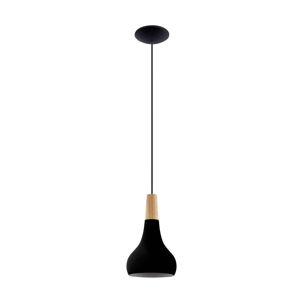 EGLO Sabinar Metal/Wood Single Pendant Light