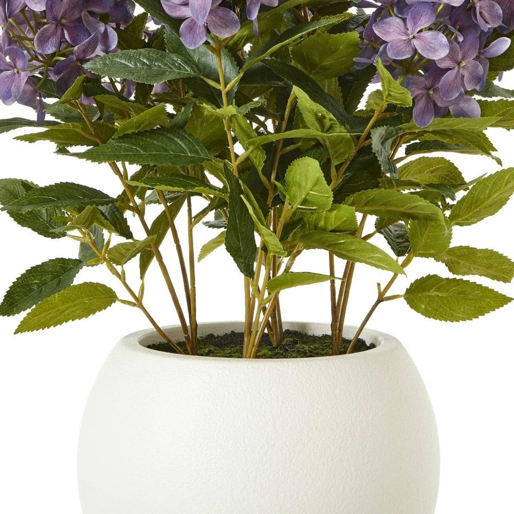 Hill Interiors Hydrangea Artificial Potted Plant - Purple