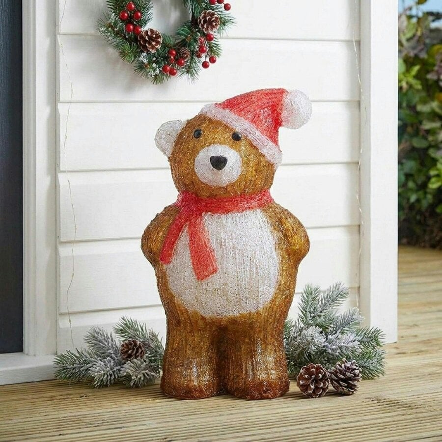 Garden Greatness Ice Effect Teddy Bear LED Decoration