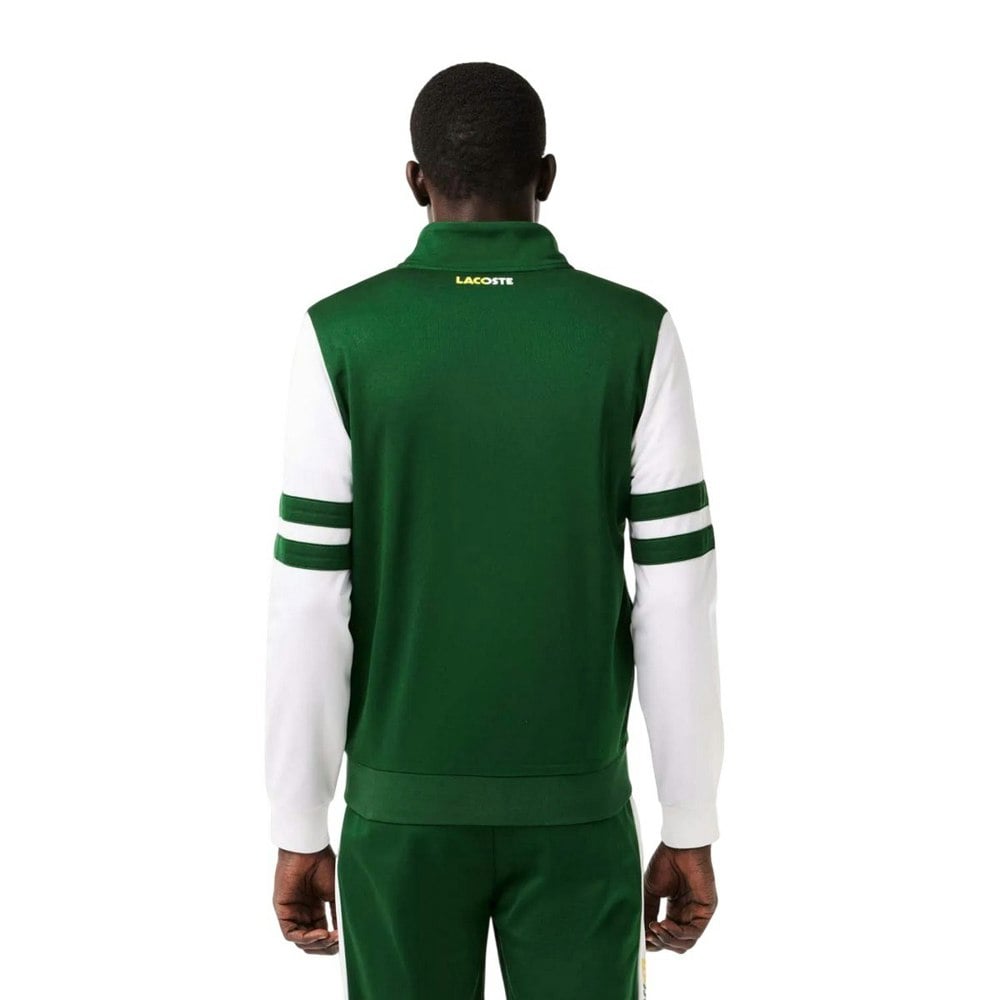 Lacoste Unisex Adult Sportsuit Striped Tennis Jacket - Green/White