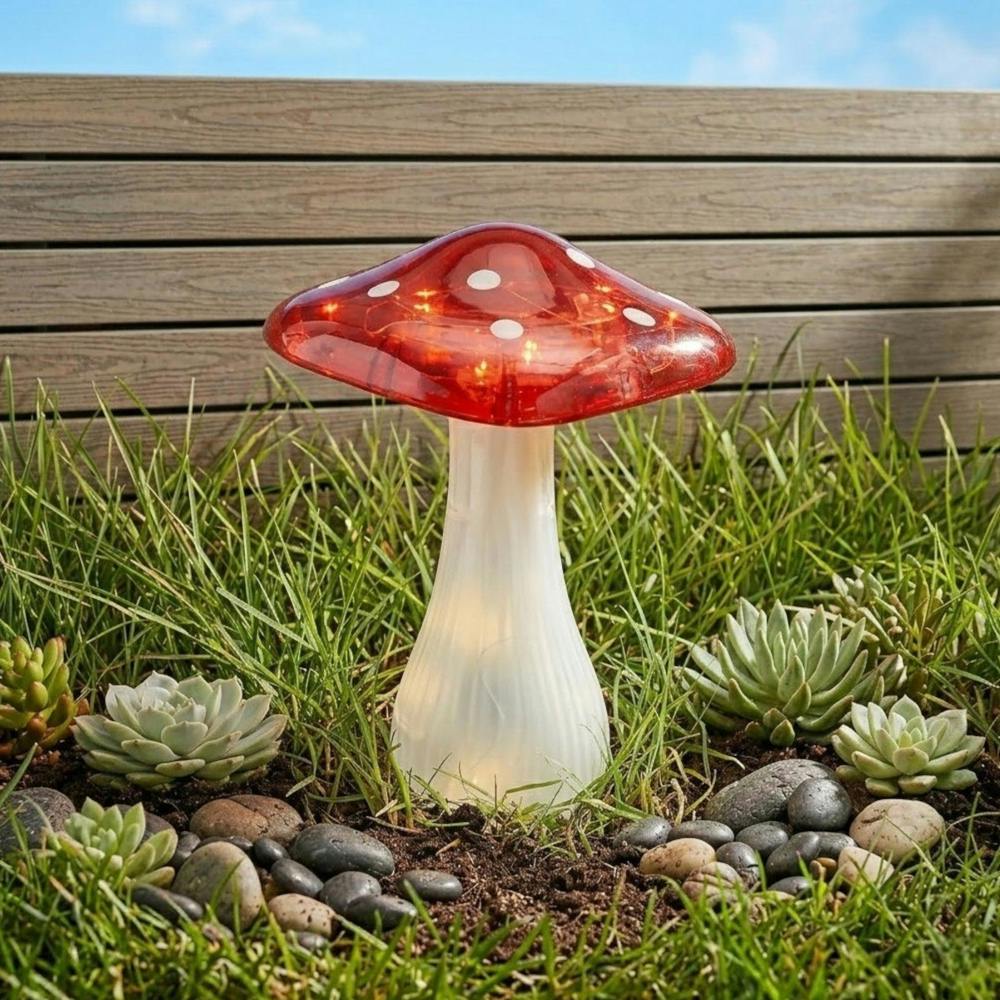 Garden Greatness Lunaria Magic Mushroom Solar Stake Light