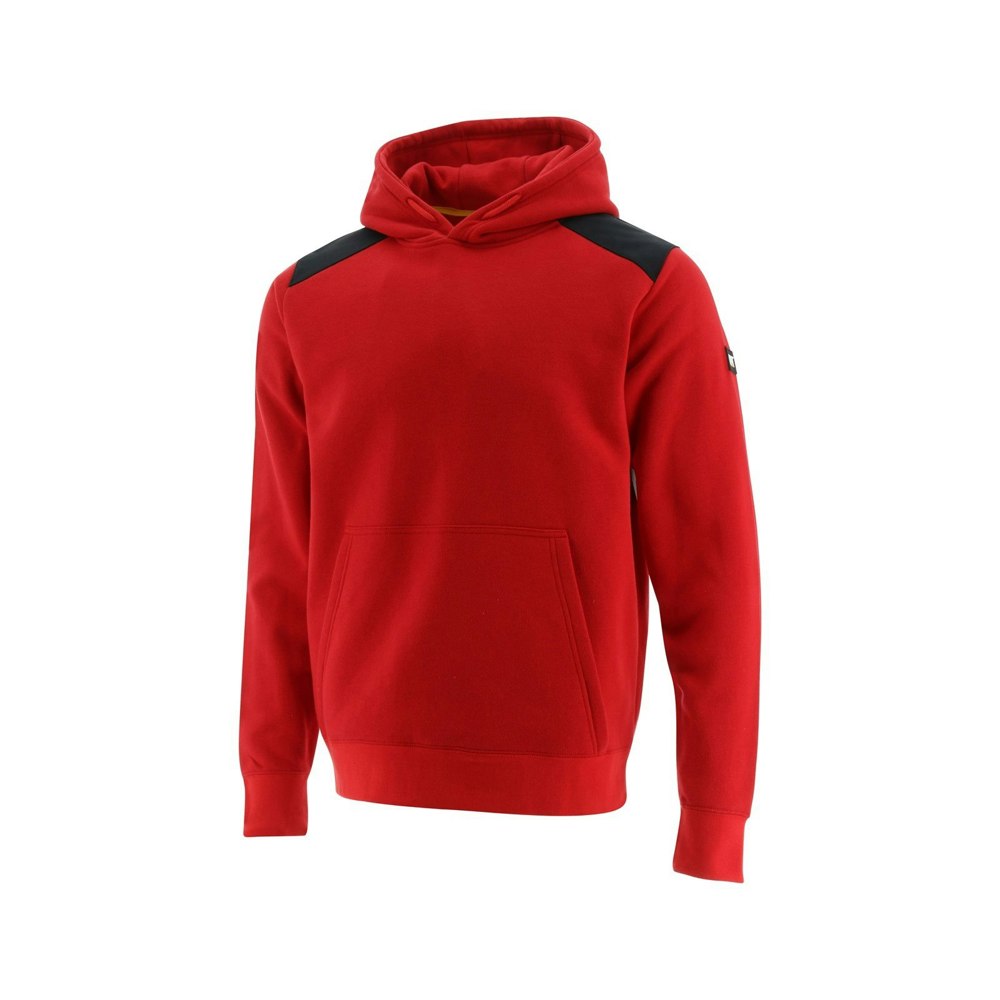 Caterpillar Mens Essentials Hooded Sweatshirt - Hot Red