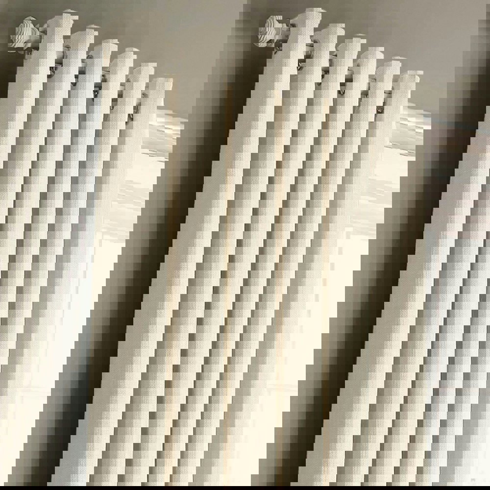 Velosso Panama Ready Made Cotton Eyelet Curtains - 168cm x 137cm
