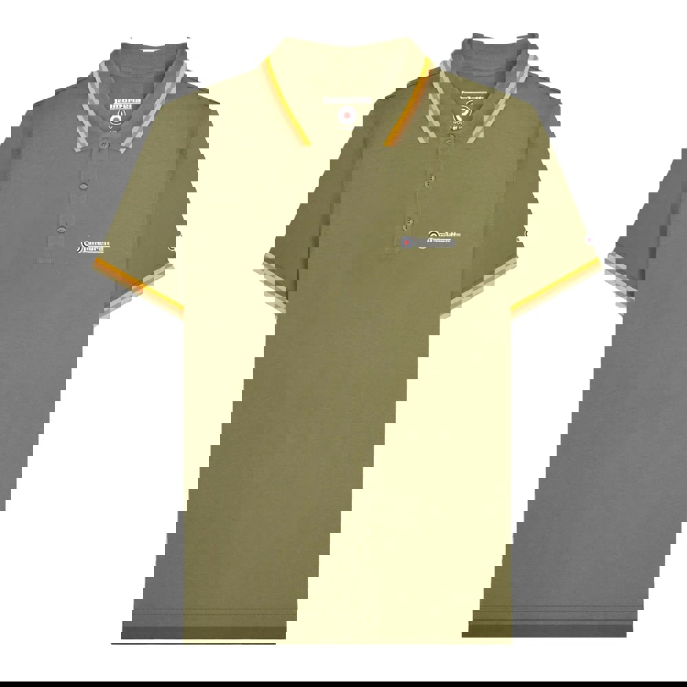Lambretta Mens SS25 Triple Tipped Polo Shirt - Khaki Green
