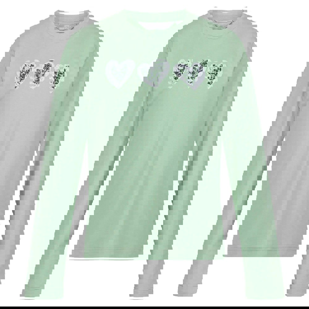 Regatta Kids Wenbie III Heart Long-Sleeved T-Shirt - Green