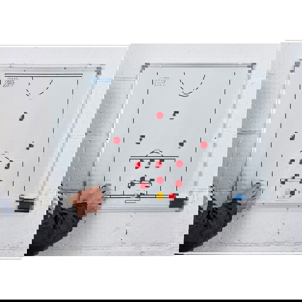 90 x 60cm Magnetic Double Sided Football Tactics Board - Wall Mounted Markers