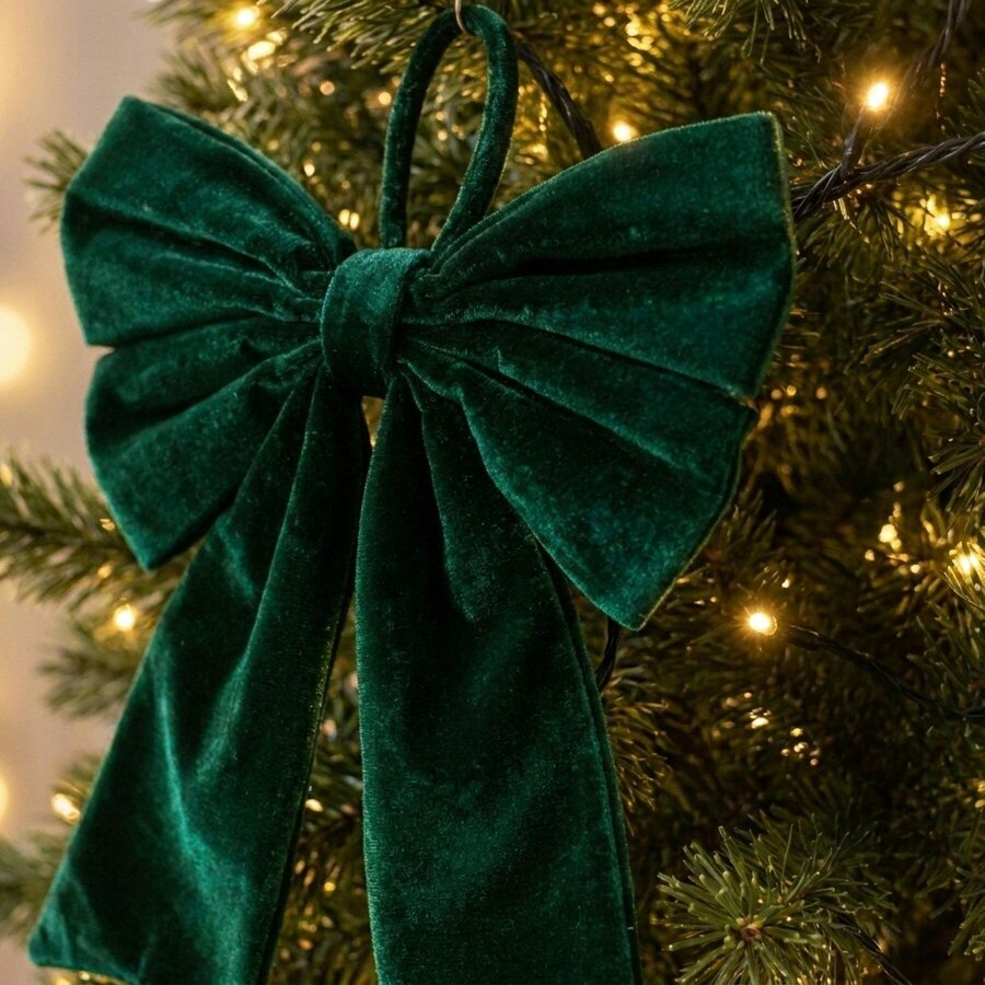 Garden Greatness Christmas Velvet Hanging Christmas Bow