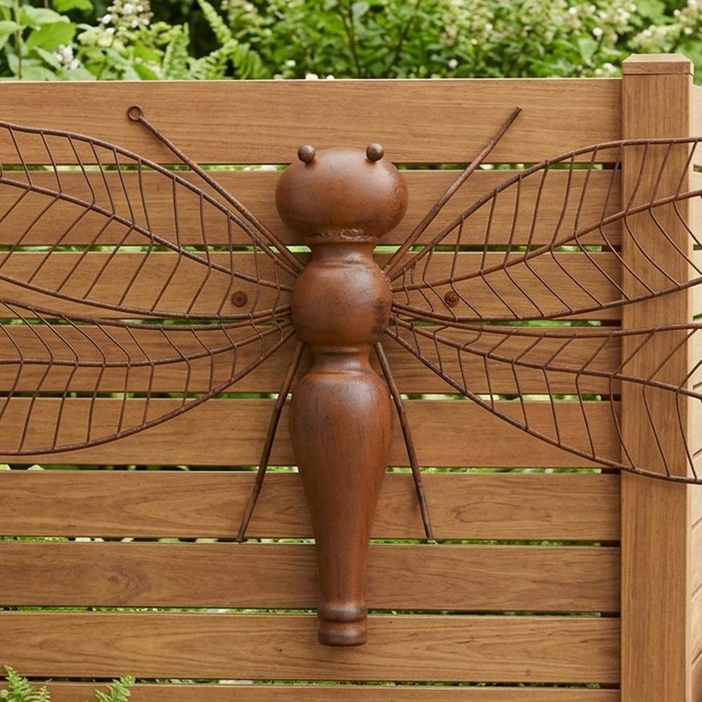 Garden Greatness Intricate Nature Dragonfly Garden Wall Art