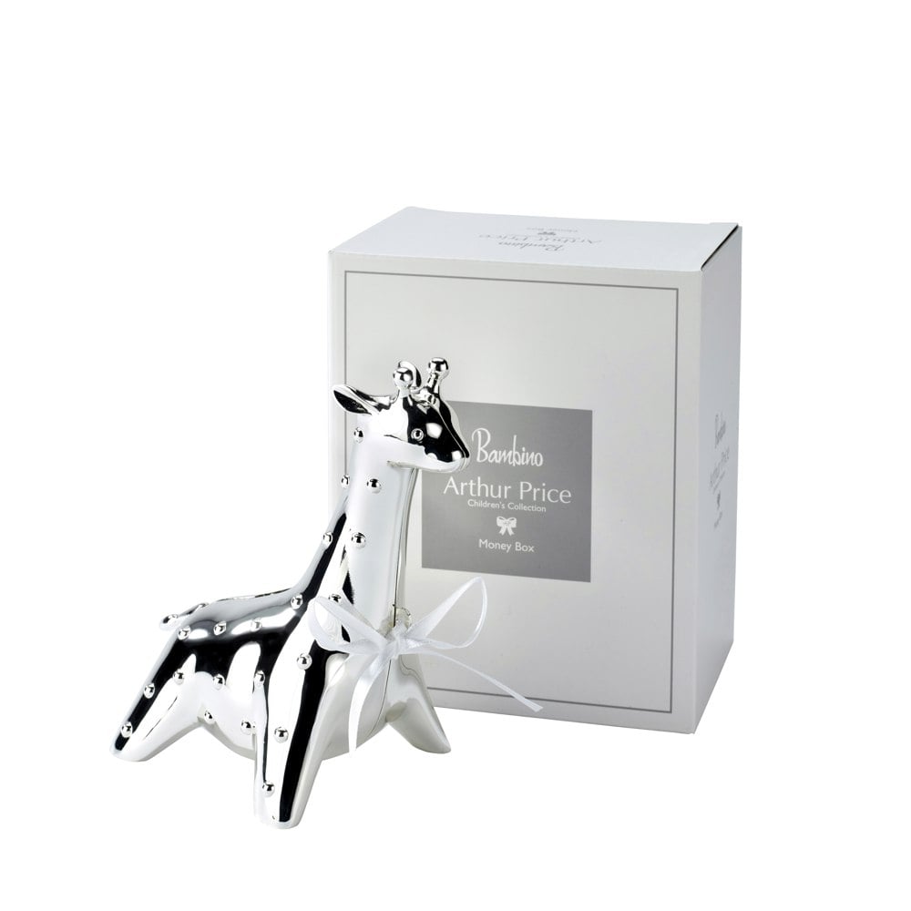 Arthur Price Bambino 'Giraffe' Silver Plated Coin Money Box Luxury Children's Gift
