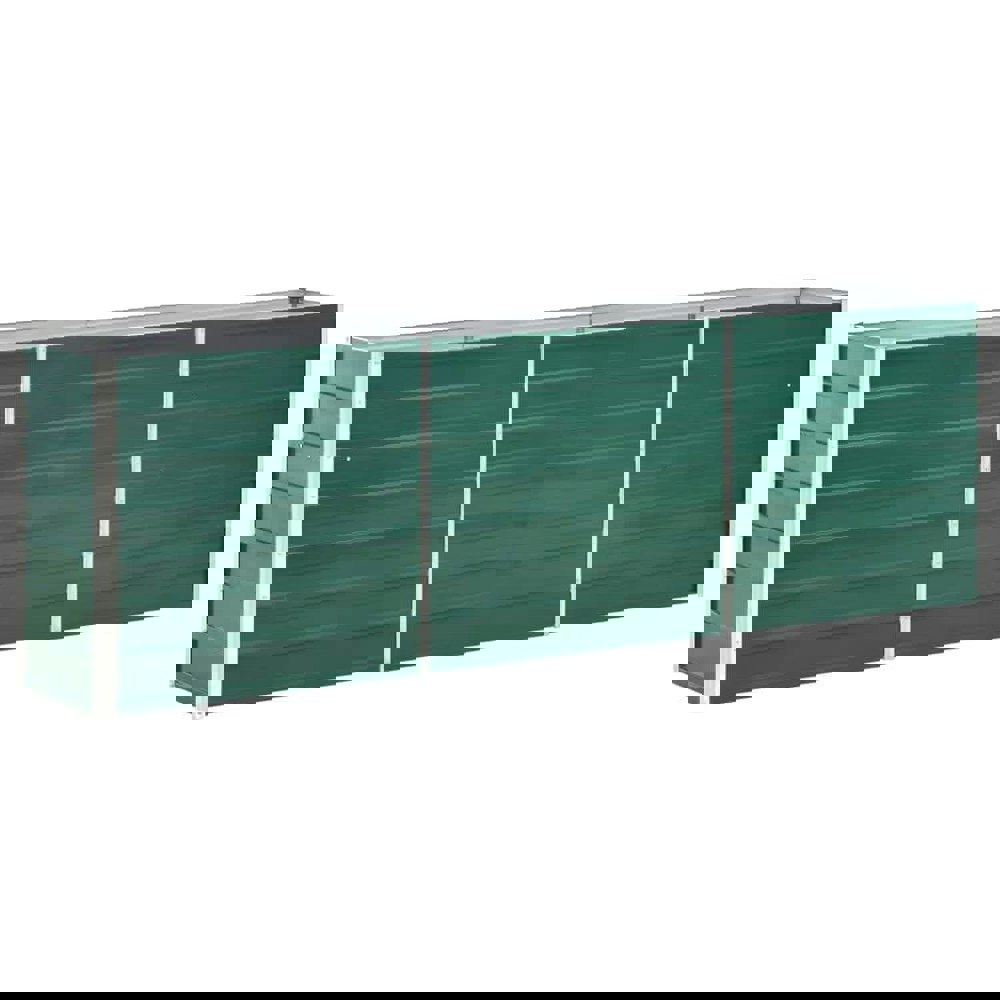 Berkfield Garden Raised Bed Galvanised Steel 240x40x77 cm Green