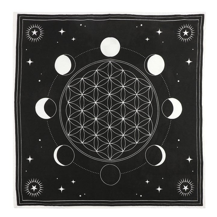 Serano Moon Phase Crystal Grid Altar Cloth