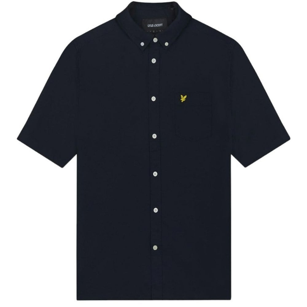 Lyle & Scott Lyle Scott Short Sleeve Oxford Shirt - Dark Navy