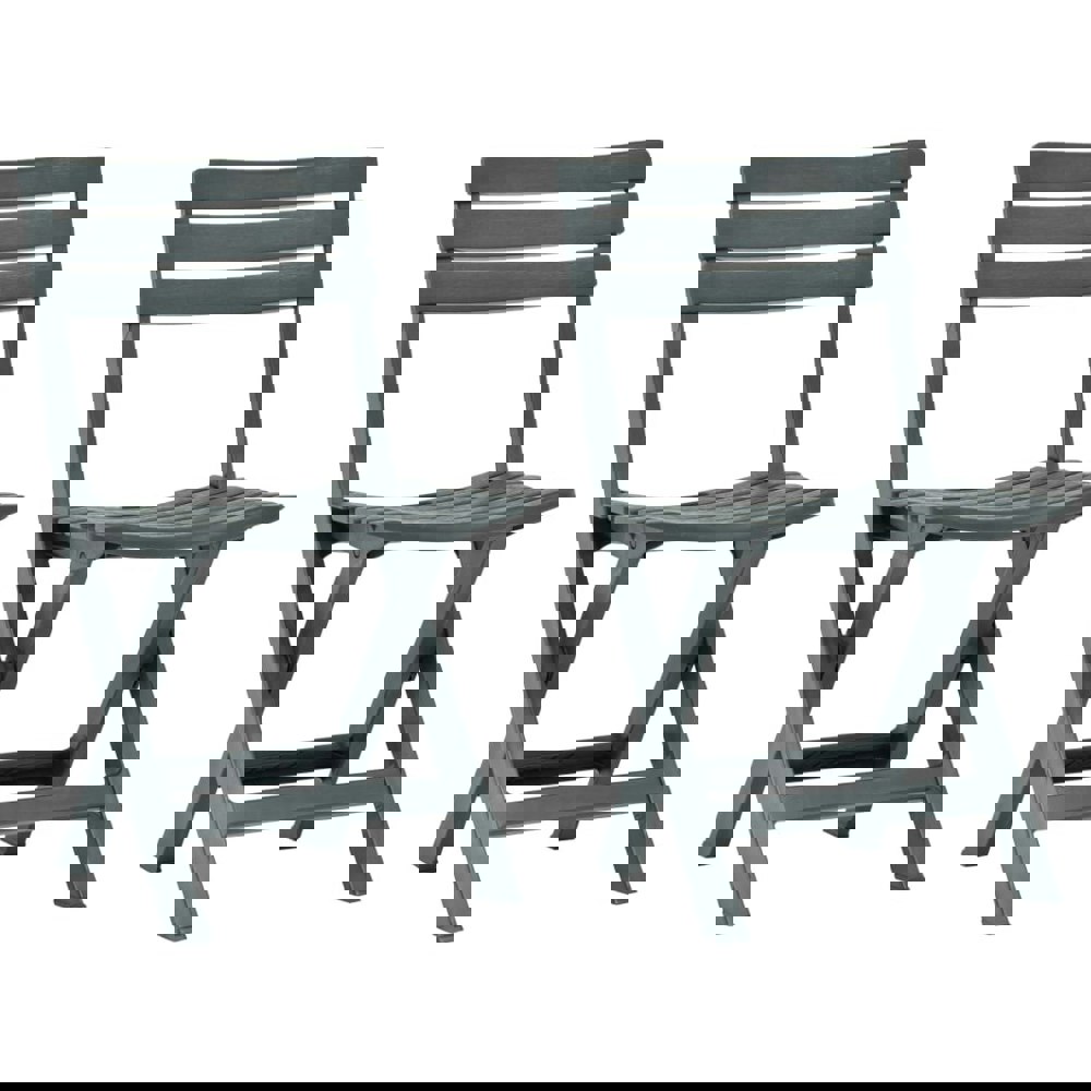 Berkfield Folding Garden Chair 2 pcs Plastic Green