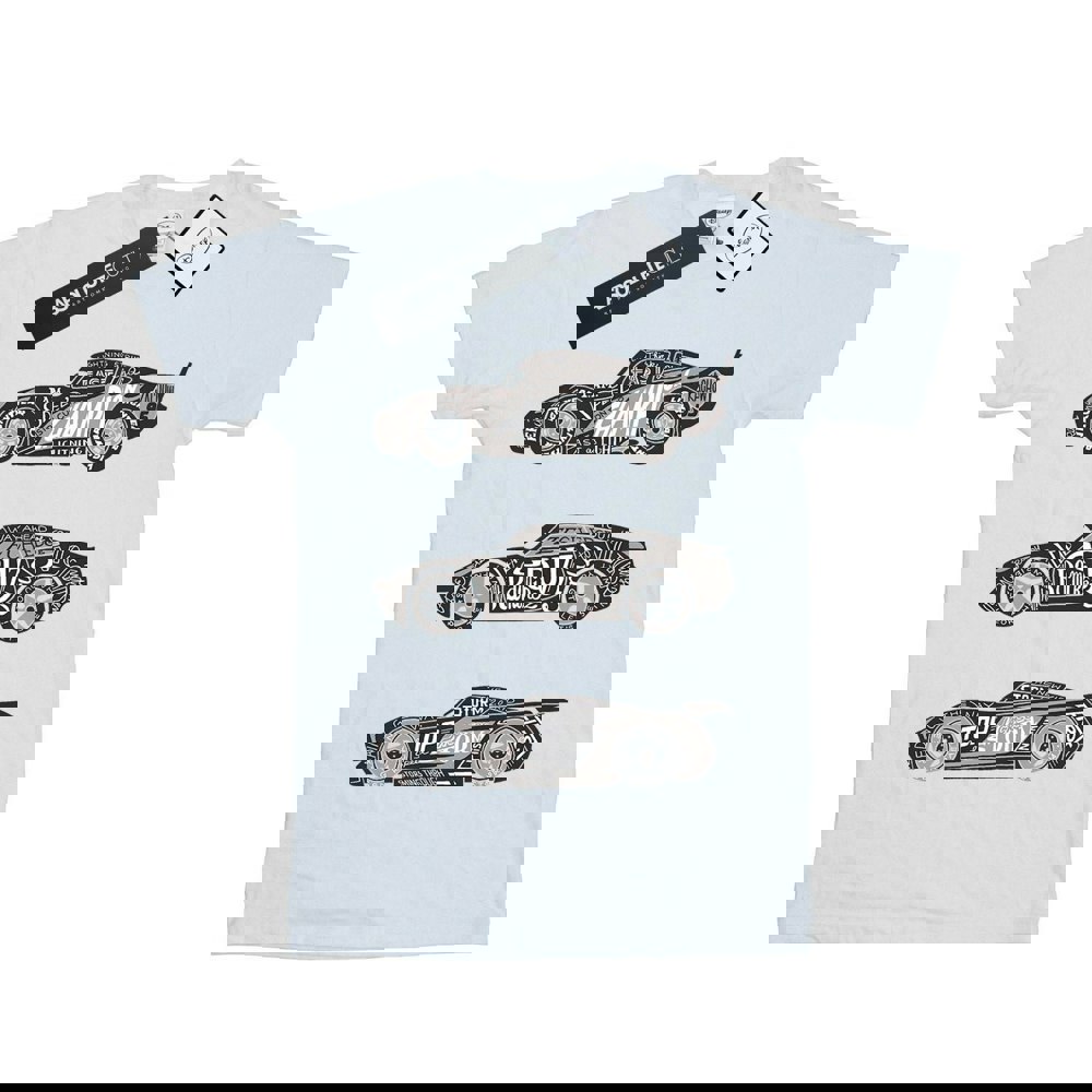 Disney Boys Cars Text Racers T-Shirt - White