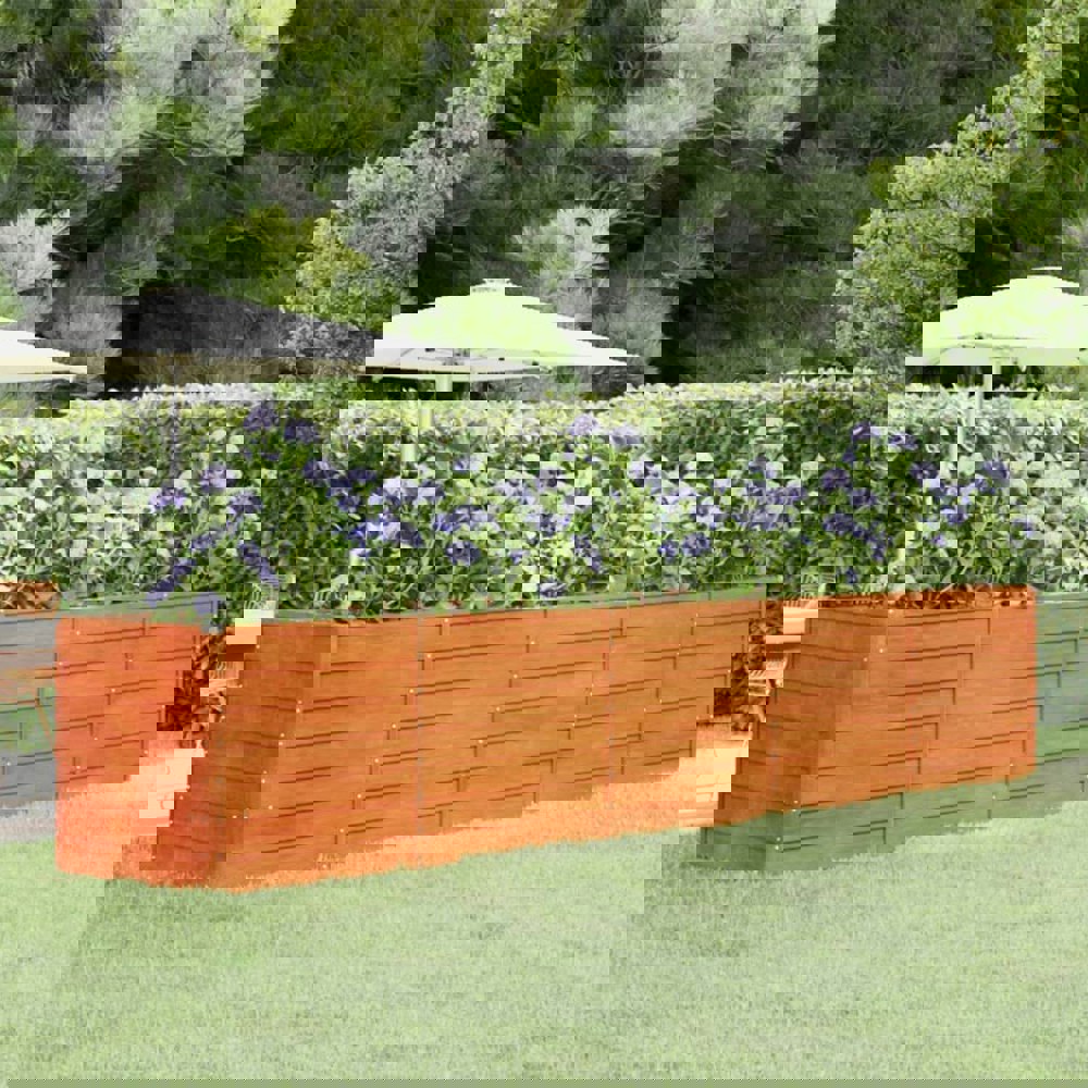 Berkfield Garden Raised Bed Rusty 400x80x77 cm Corten Steel