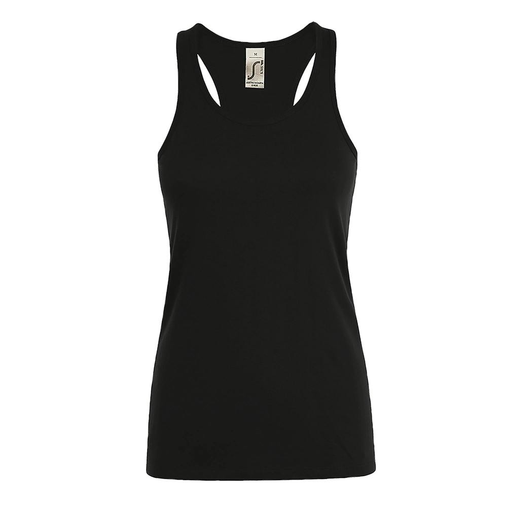 SOLS Womens/Ladies Justin Sleeveless Vest - Black - Black - 100% Ringspun Cotton