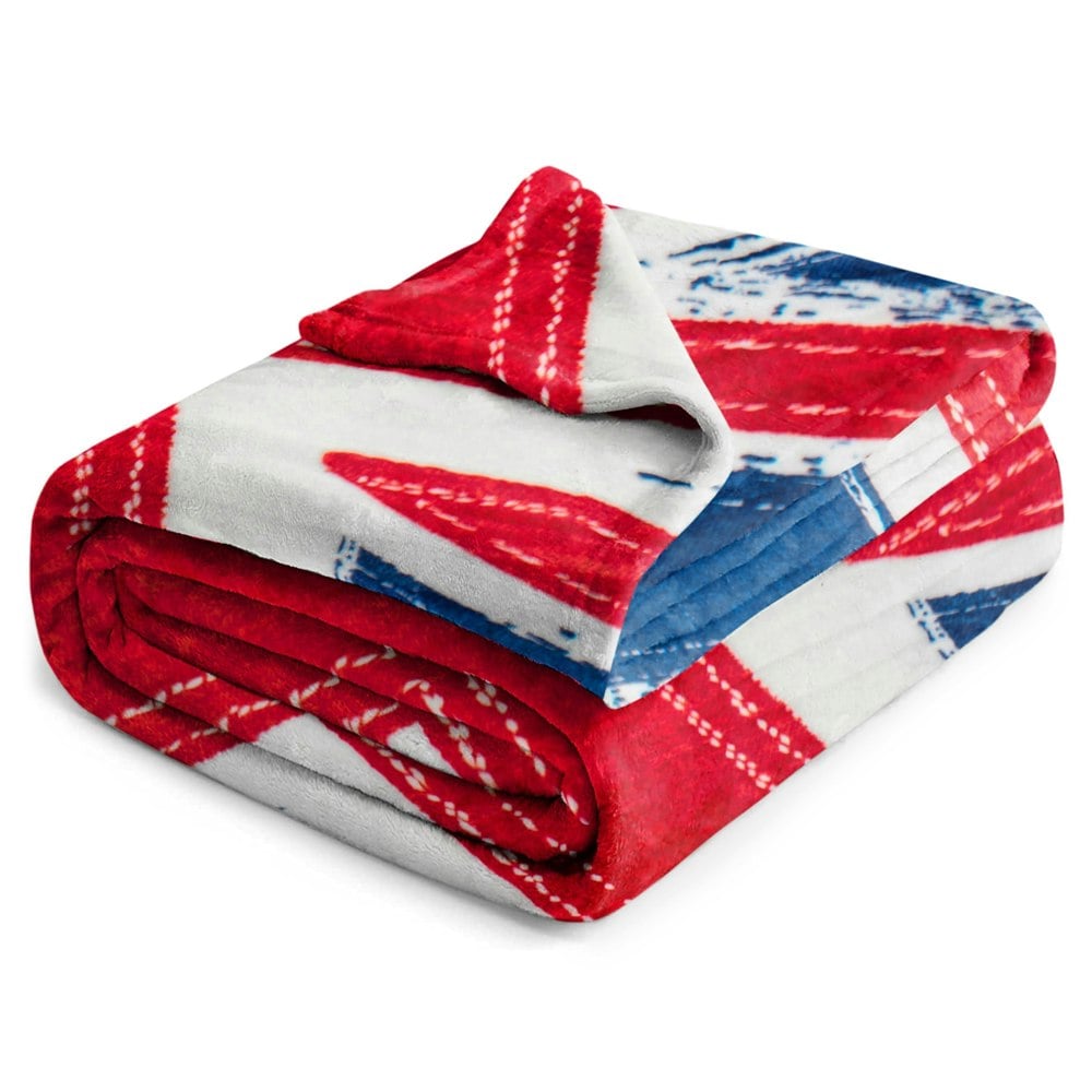 Velosso Union Jack Flannel Throw - 127cm x 152cm