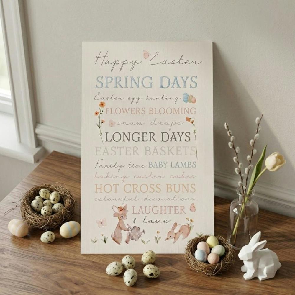 Garden Greatness Spring Days Happy Easter Plaque