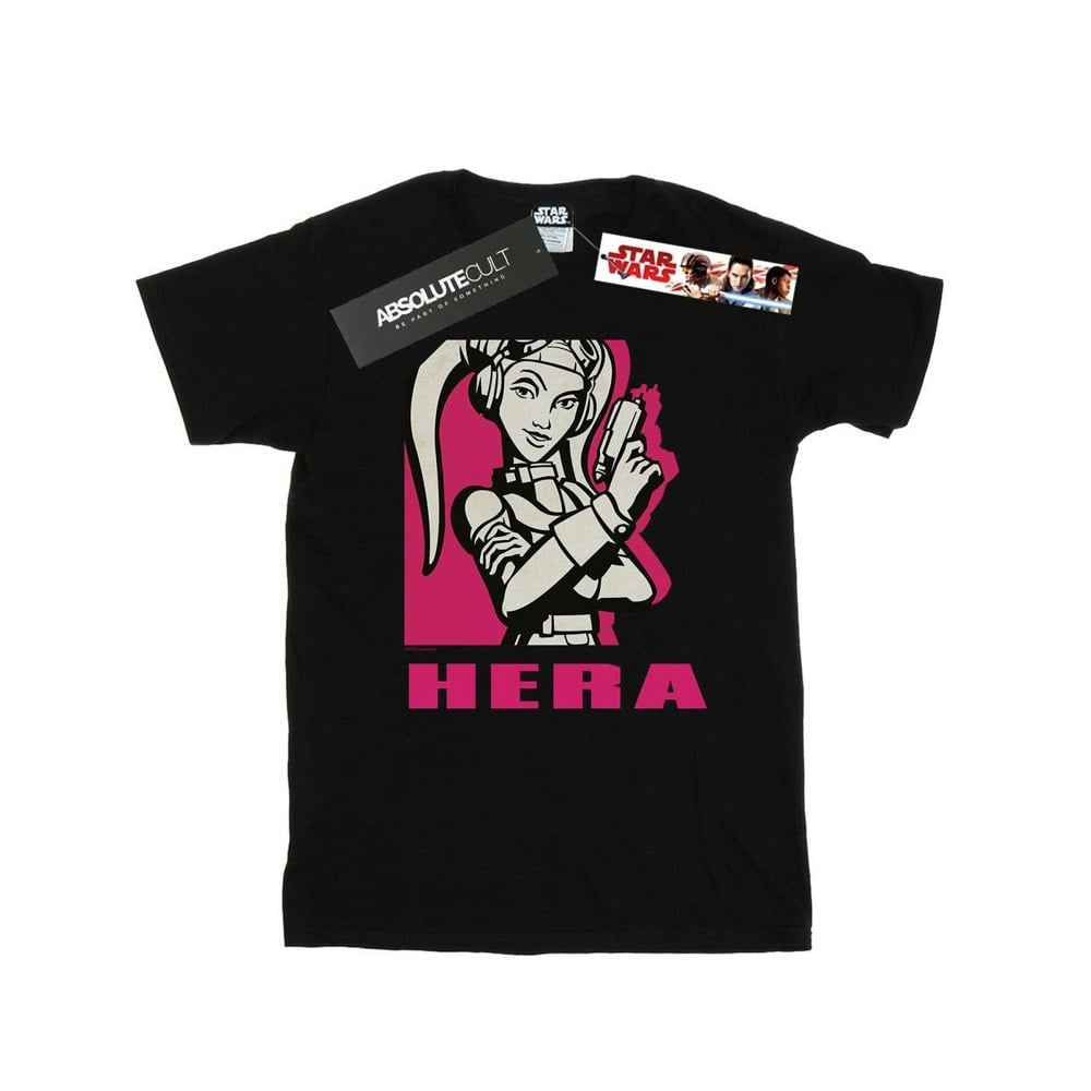 Star Wars Mens Rebels Hera T-Shirt - Black