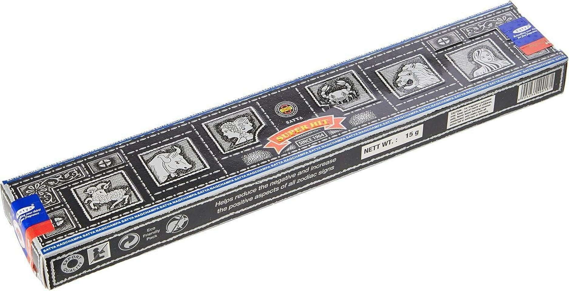 Satya Super Hit Incense Sticks, 12 x 15g Packs