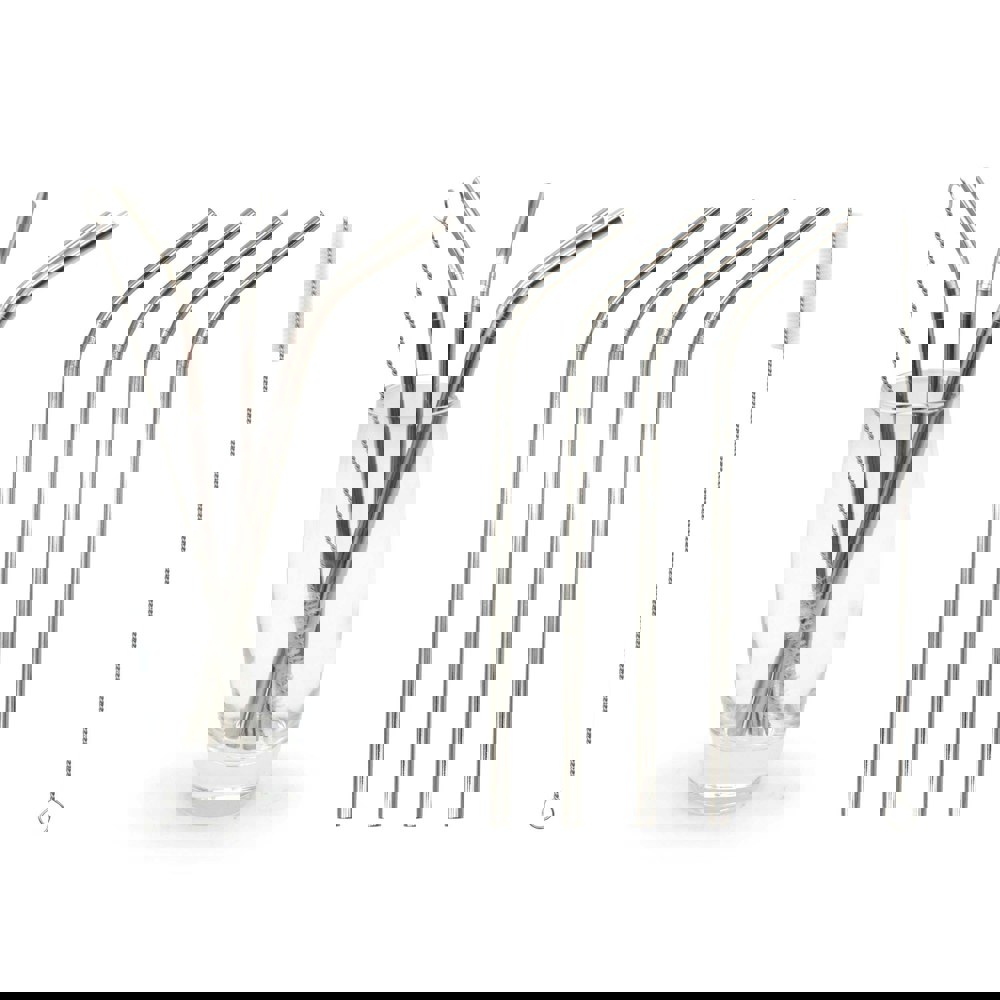 Straws Brush Drinks Set Stainless Steel  Reusable