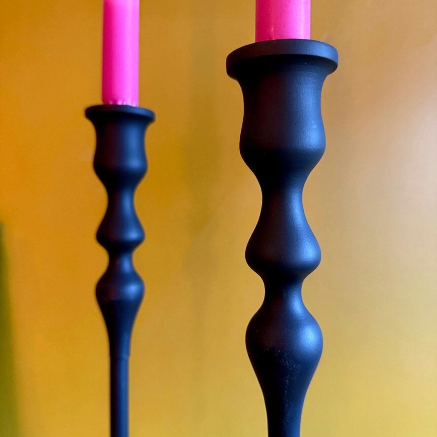 Love Frankie Matt Black Poker Candlestick