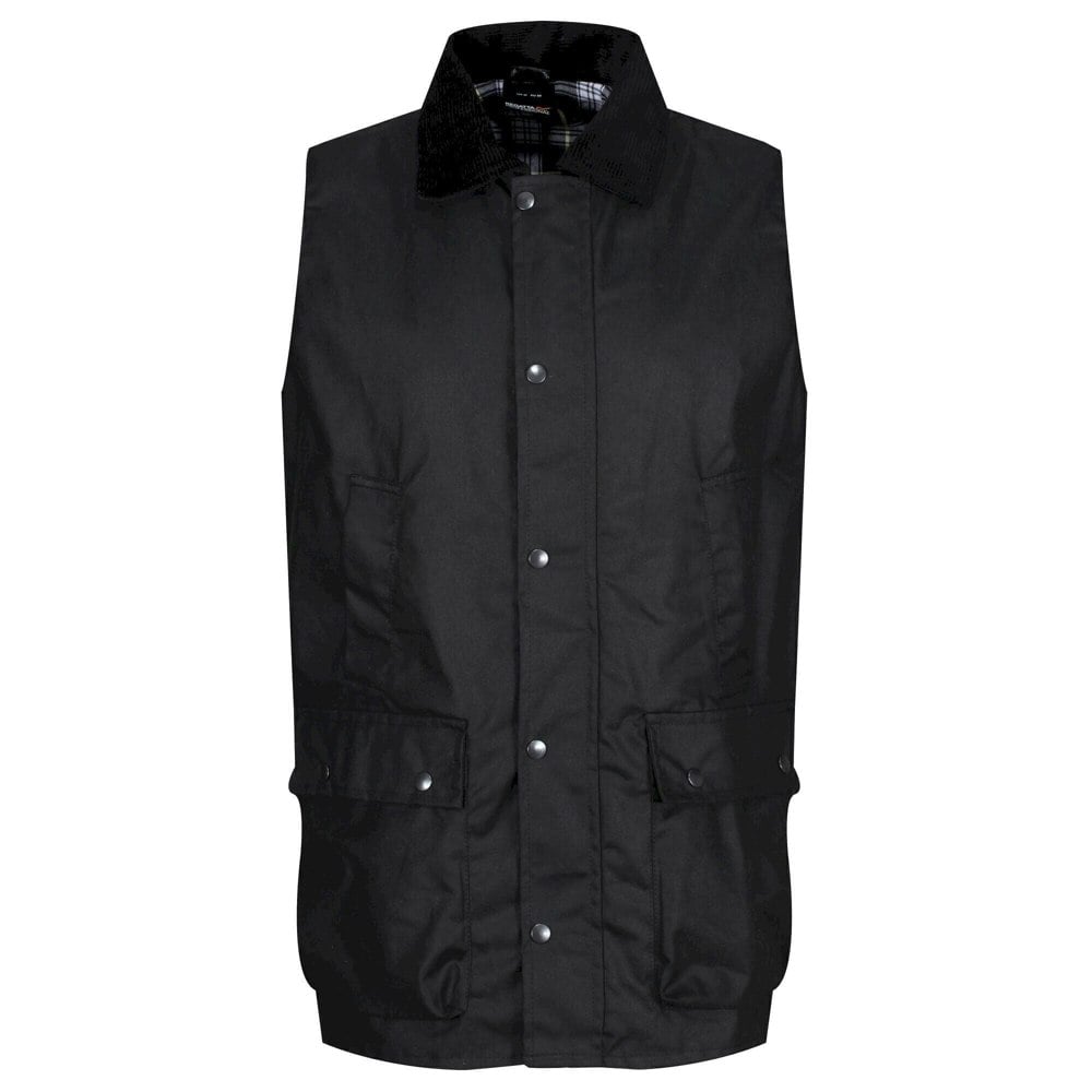 Regatta Mens Banbury Waxed Body Warmer - Black