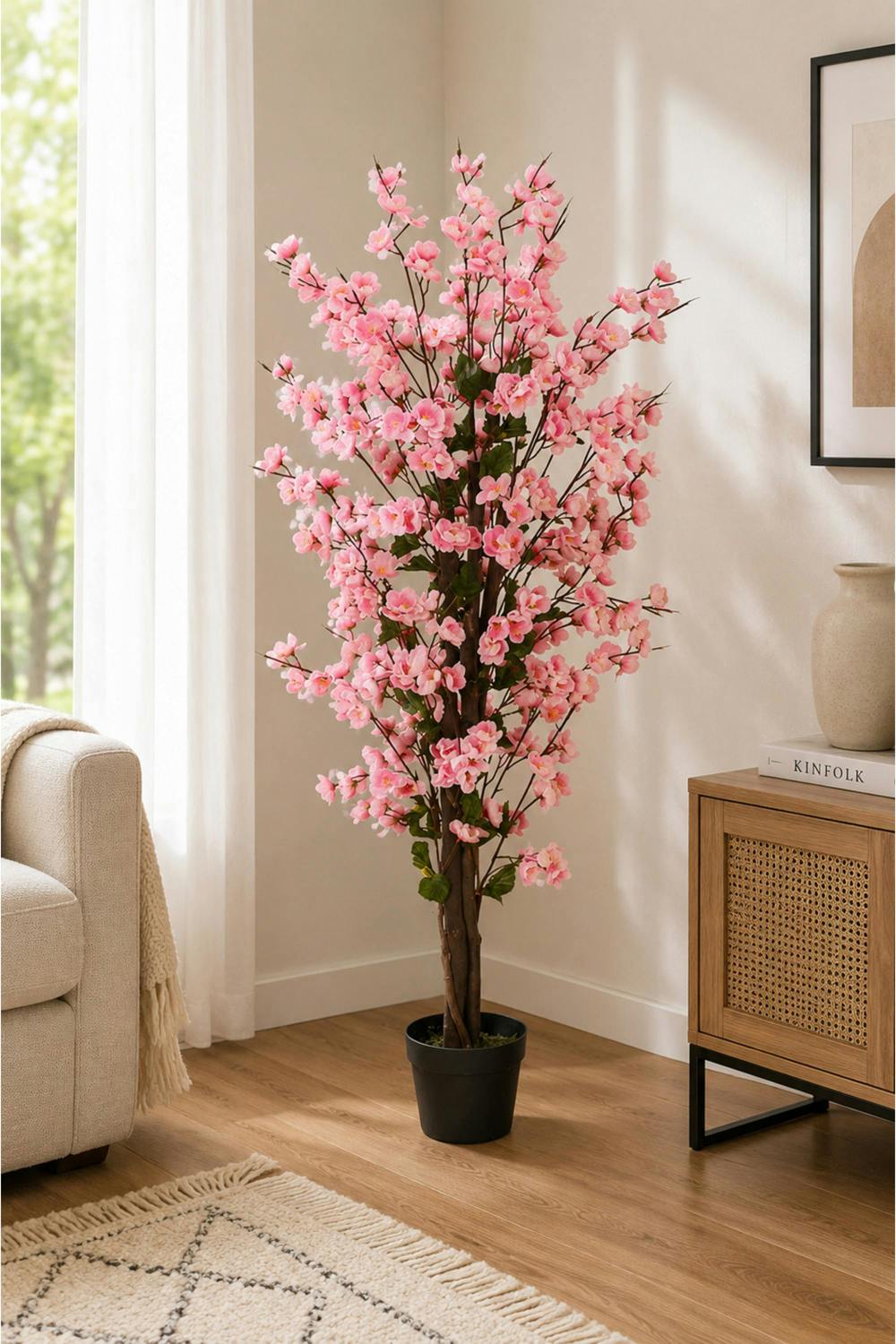 Dyzi 120cm Artificial Pink Blossom Tree