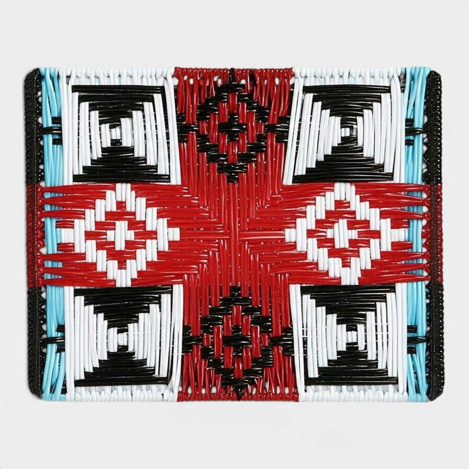 Woven Geometric Plastic Display Stand