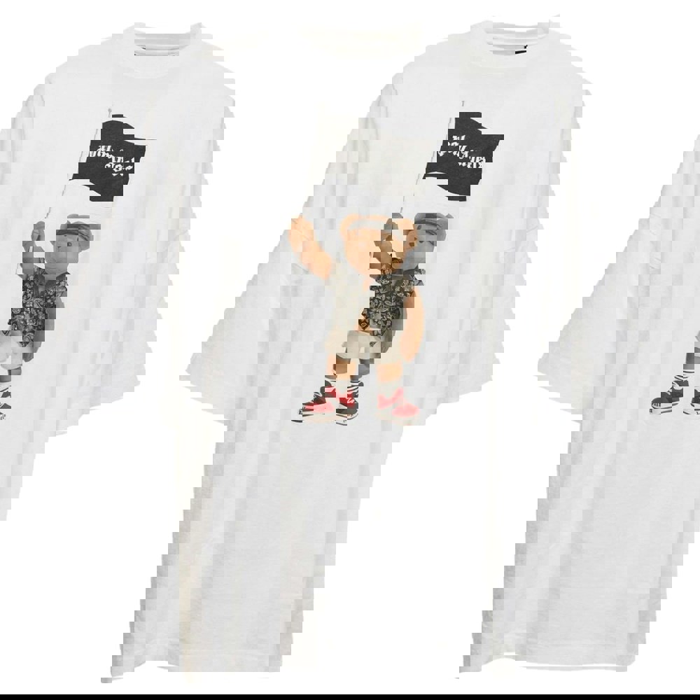 Palm Angels Pirate Bear Loose Fit White T-Shirt S