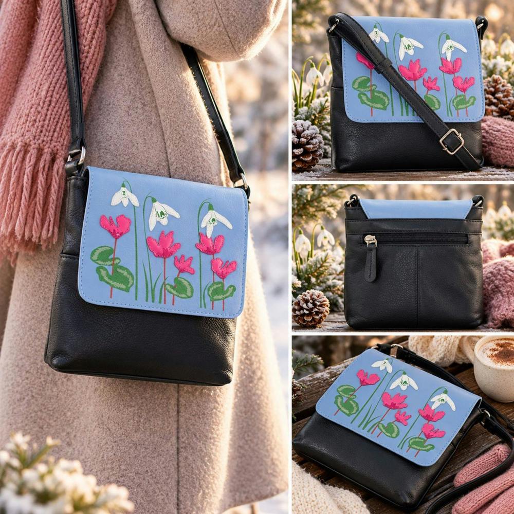 Mala Leather Snowdrop Crossbody Bag with Flap